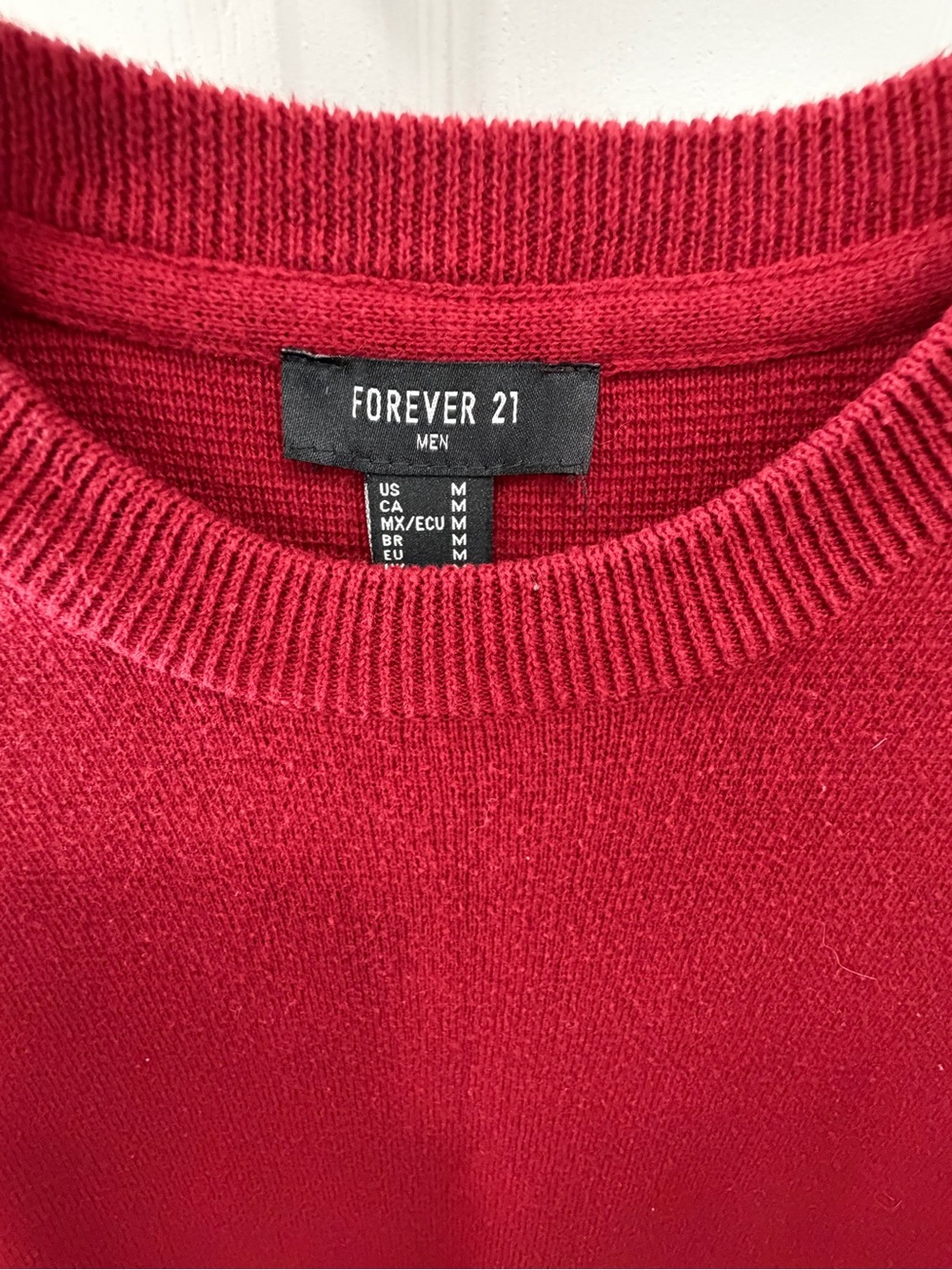 Forever 21 Men Red Crewneck Sweater